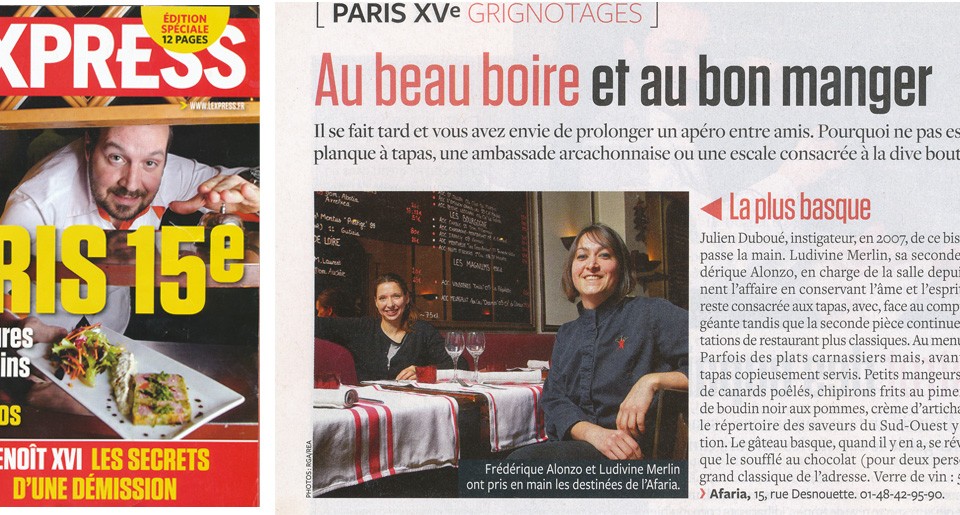 Afaria article dans l'Express